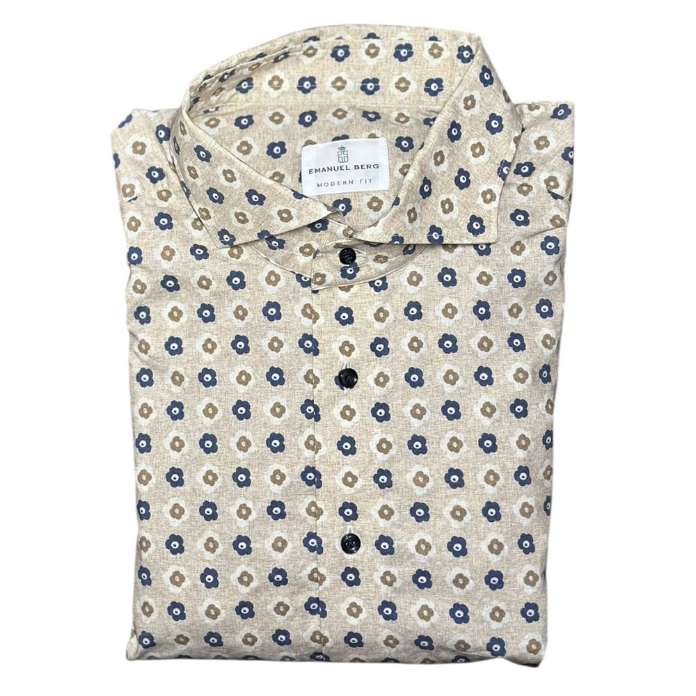 Emanuel Berg Men’s Modern Fit Dress Shirt Size L/XL